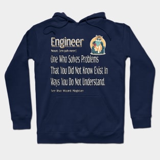 Funny Engineer Definition Awesome engineering Gift For Cat Lovers Hoodie